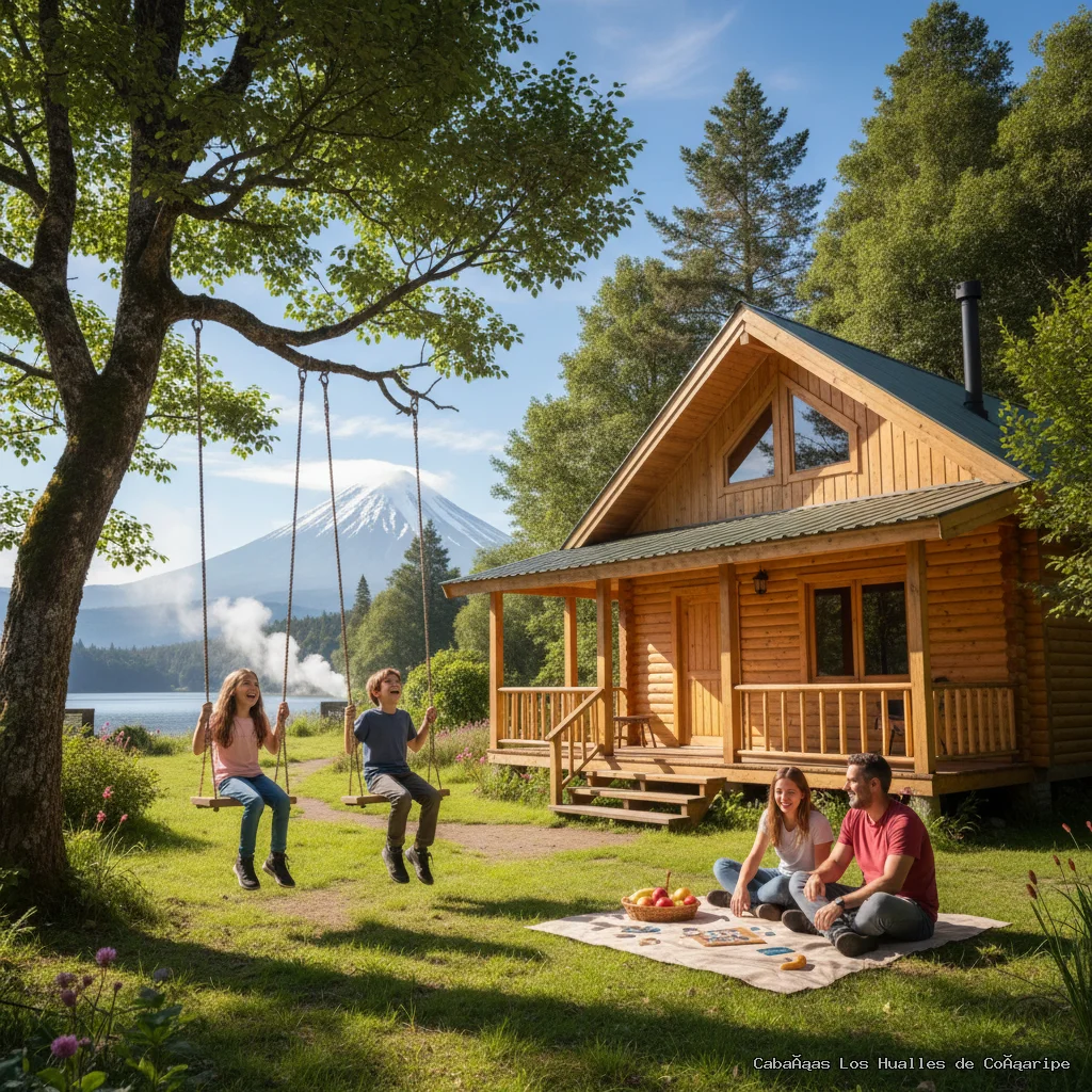 Cabañas familiares en Coñaripe: Espacios ideales para disfrutar con niños y actividades recomendadas.